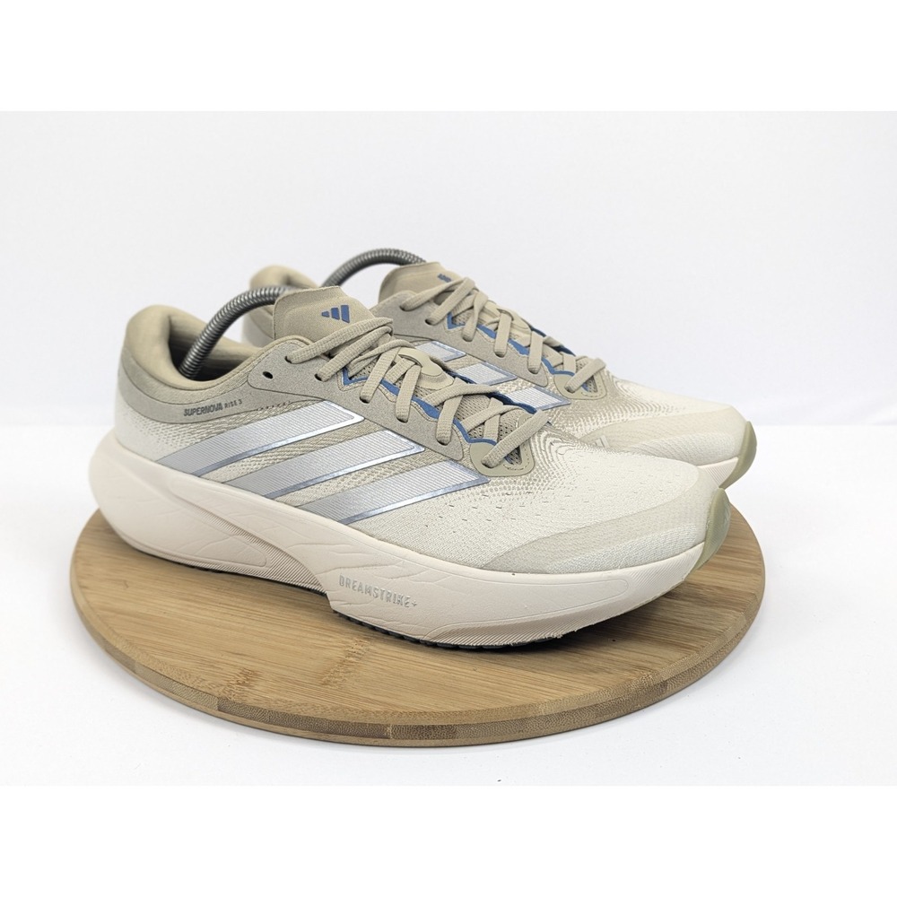 Adidas Supernova Rise 3 Mens 10 Running Shoes Beige Silver Sneakers Athletic
